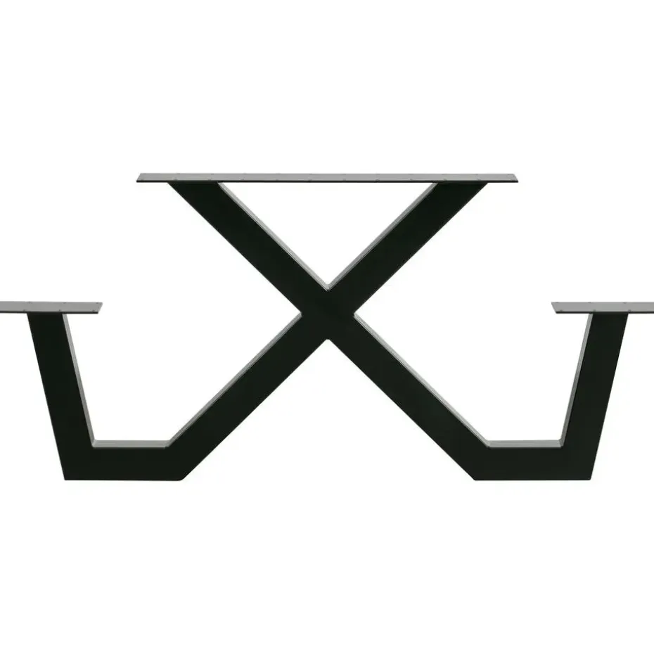 WOOOD X-Poot Picknick Buiten Tablo - Metaal - Zwart - 70x142x13