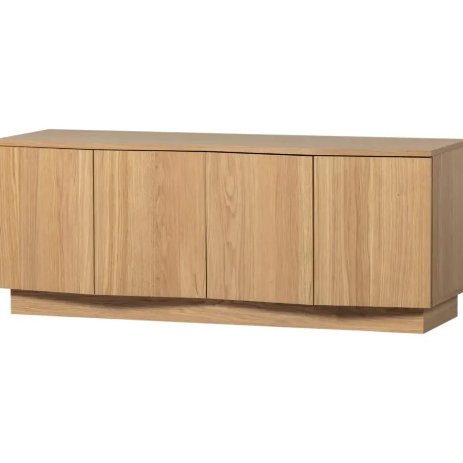 WOOOD Zuma tv-meubel - Push-To-Open - Eiken - Transparant - 52x133x45
