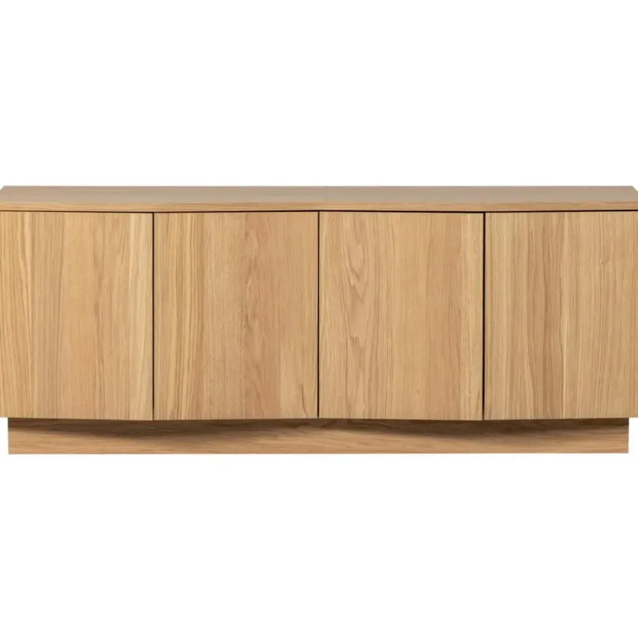 WOOOD Zuma tv-meubel - Push-To-Open - Eiken - Transparant - 52x133x45