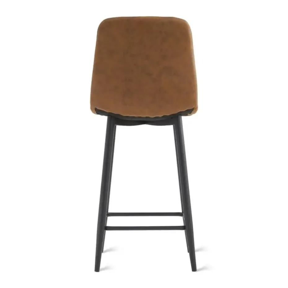 2x Barkruk Jax - Microleder Cognac (Set van 2)
