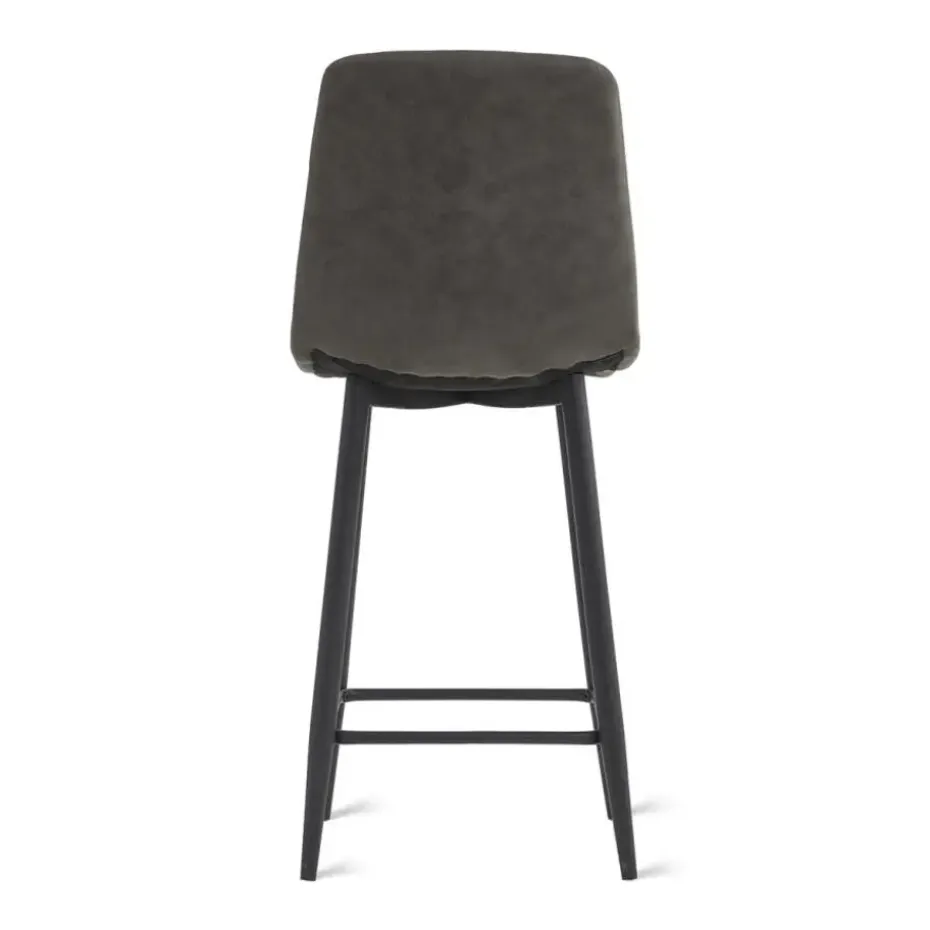 2x Barkruk Jax - Microleder Antraciet (Set van 2)