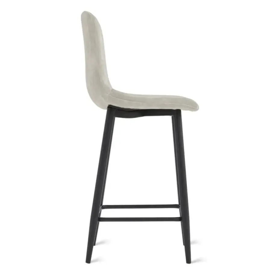 2x Barkruk Jax - Velvet Taupe (Set van 2)