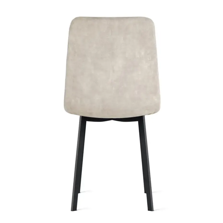 2x Eetkamerstoel Minsk Fluweel Beige