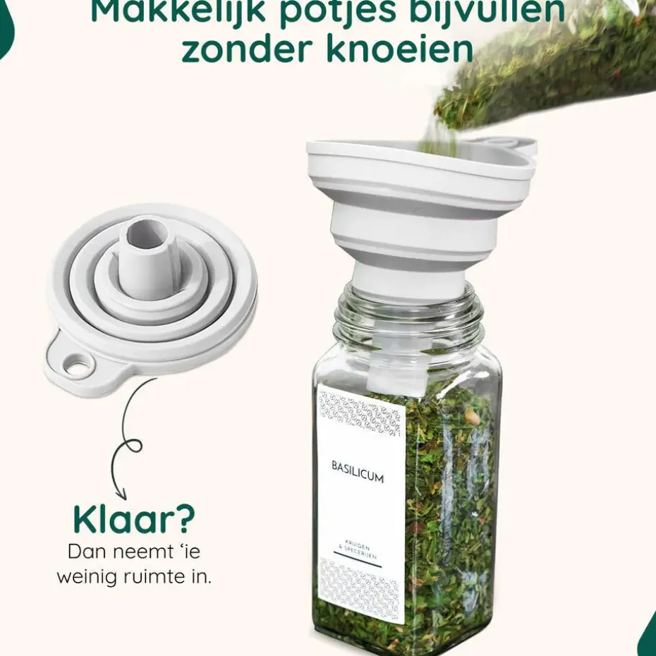 XIVADA Staand kruidenrek met 24 kruidenpotjes - 240 kruidenlabels