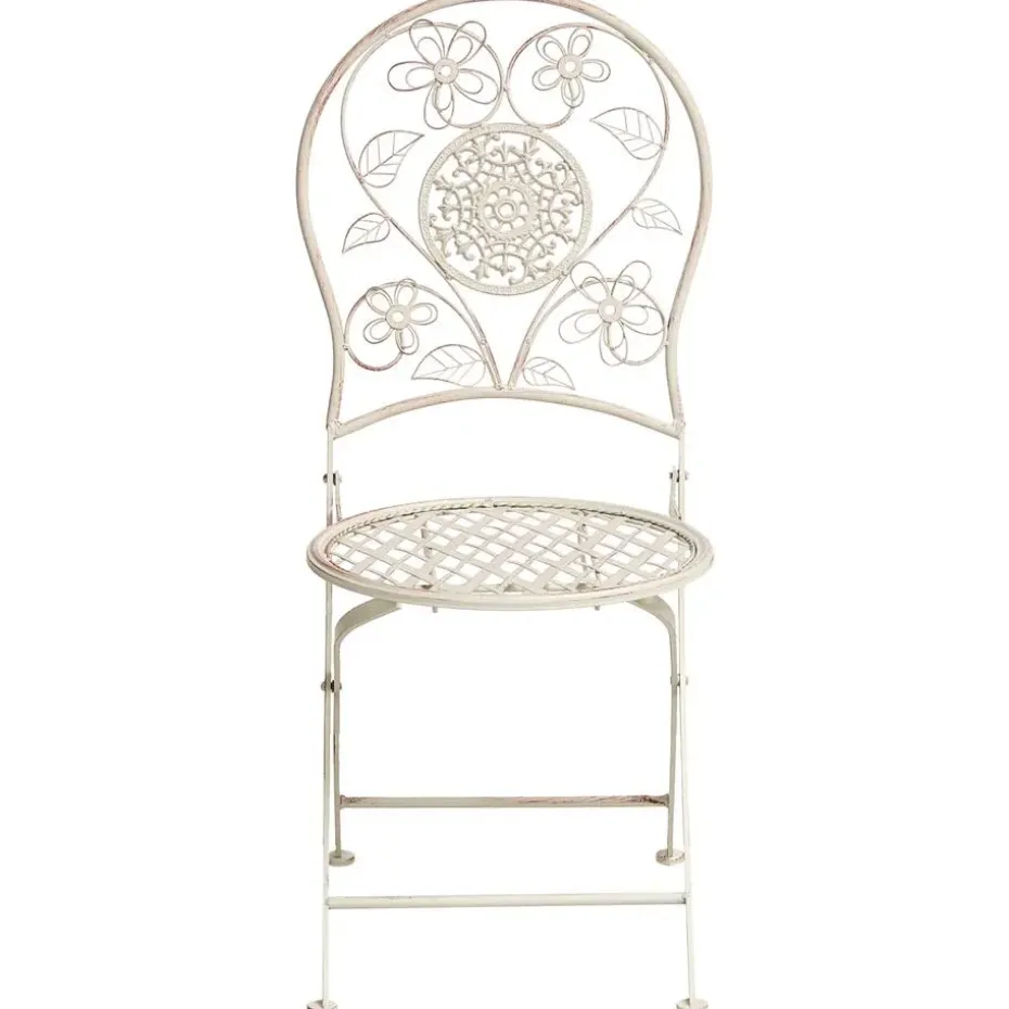 YAVIZA - Set van 2 tuinstoelen - Lichtbeige - IJzer
