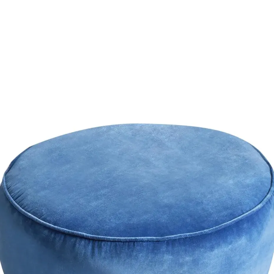 YULLE - Poef - Blauw - Fluweel