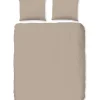 Zavelo Flanellette Effen Dekbedovertrek Zand-2-persoons (200 x 200/220 cm)