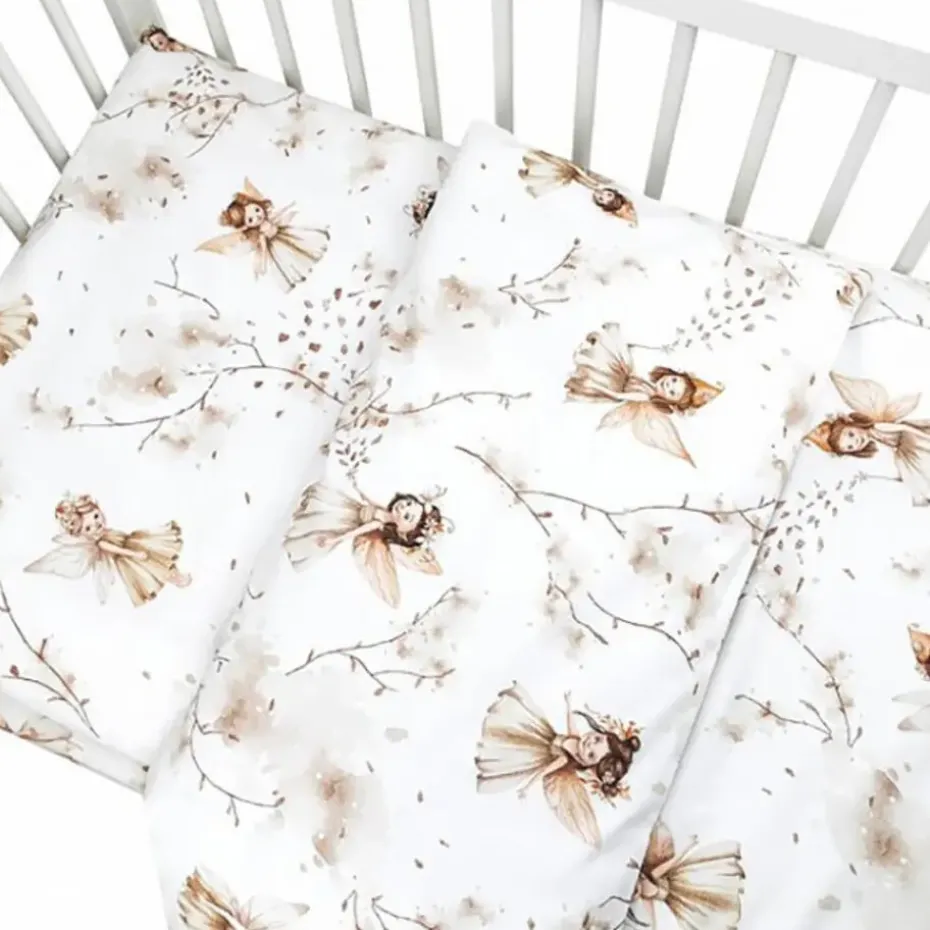 Zavelo Peuter Dekbedovertrek Fairy Beige 120 x 150 cm