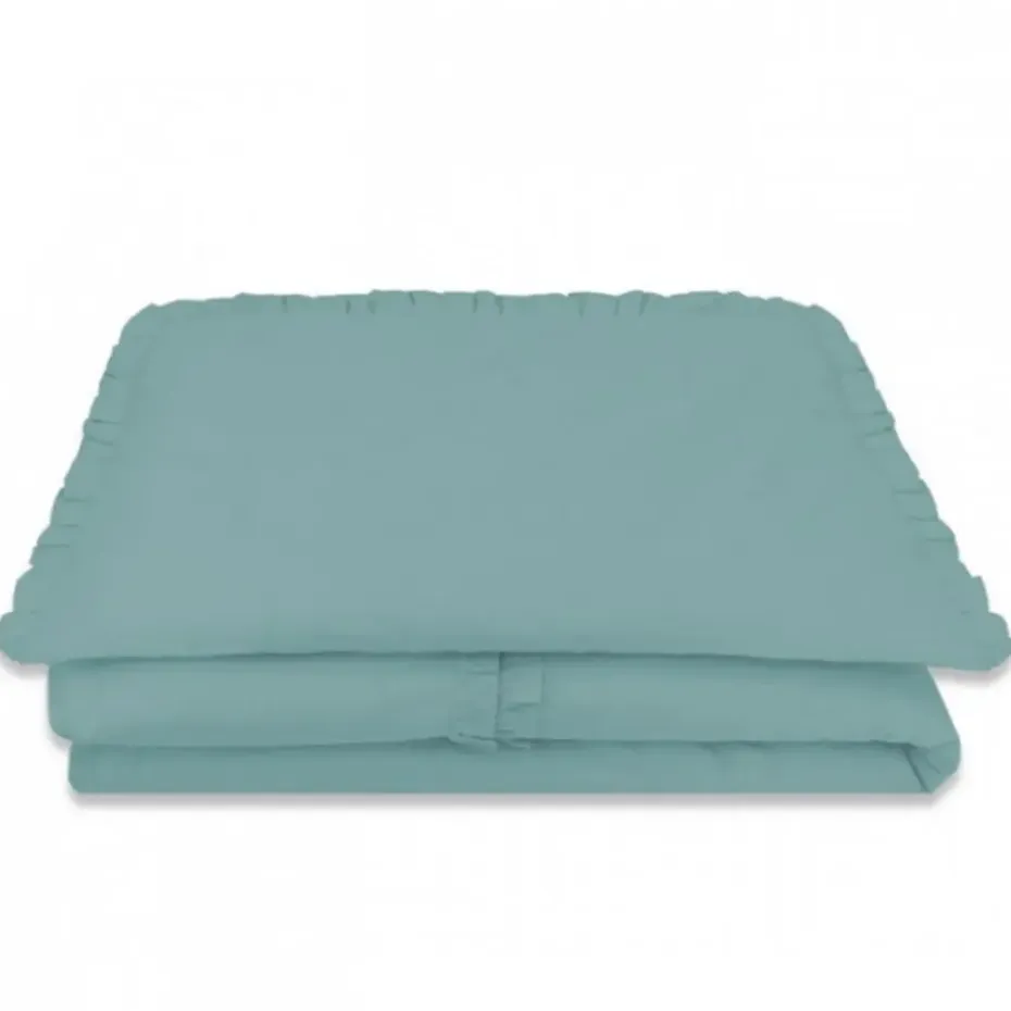 Zavelo Peuter Dekbedovertrek Royal Ruches Groen 120 x 150 cm