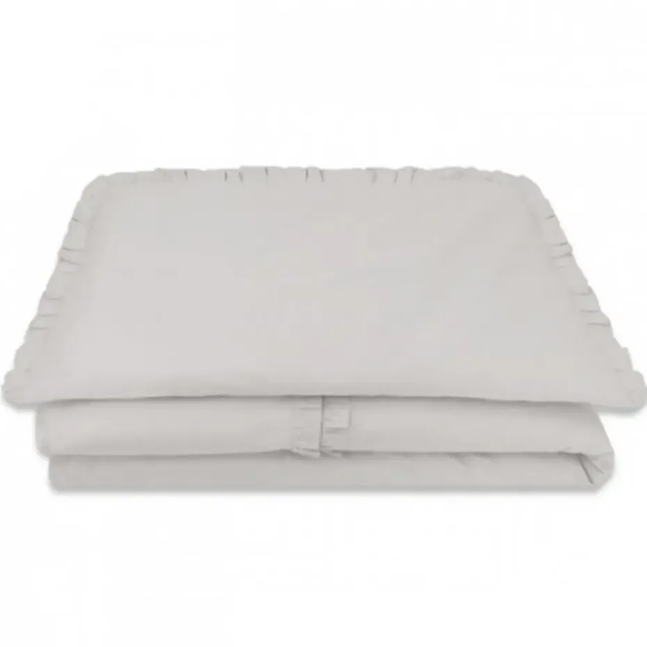 Zavelo Peuter Dekbedovertrek Royal Ruches Grijs 120 x 150 cm