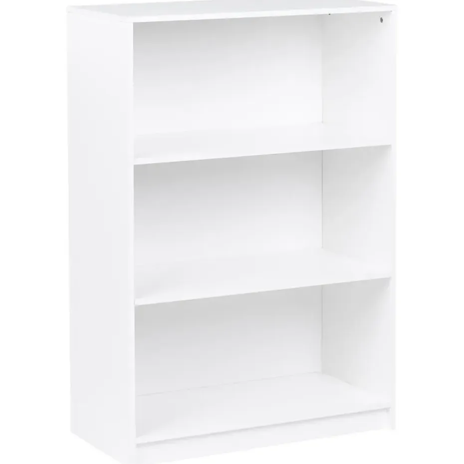 ZEHNA - Boekenkast 3 planken - Wit - 80 x 40 cm - Vezelplaat