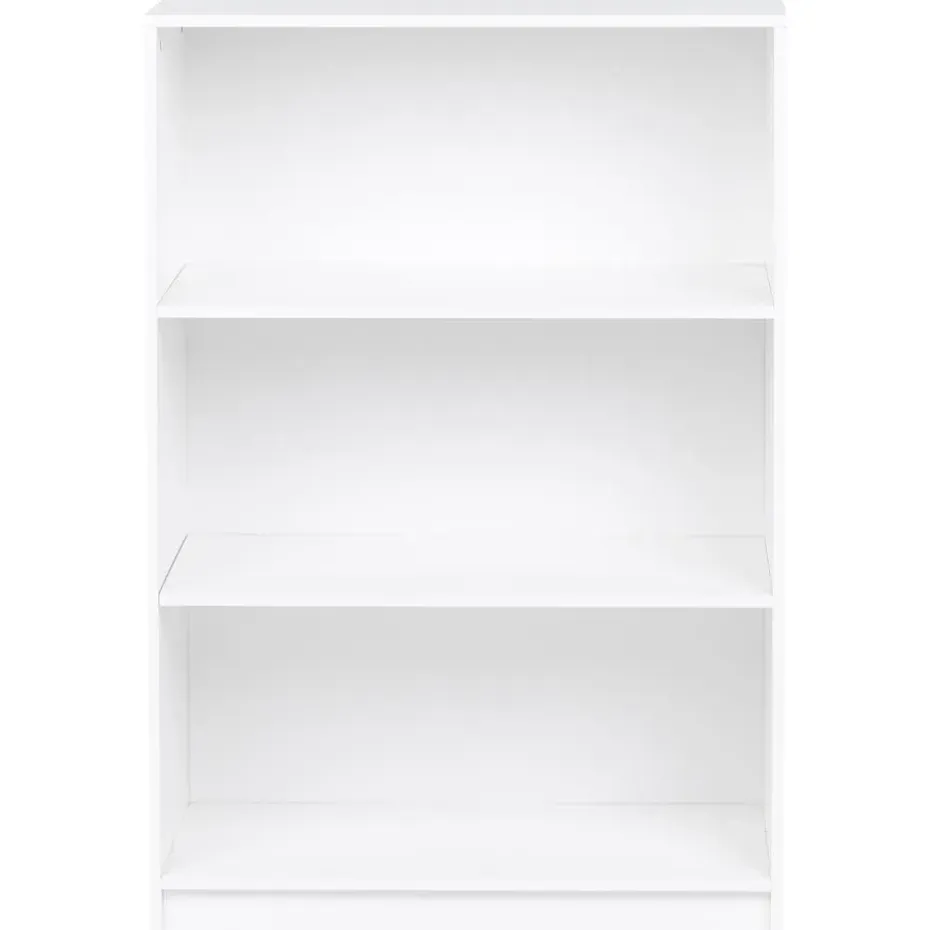 ZEHNA - Boekenkast 3 planken - Wit - 80 x 40 cm - Vezelplaat