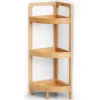 Zeller Hoekkastje/rekje - bamboe - hout - 29 x 29 x 85 cm