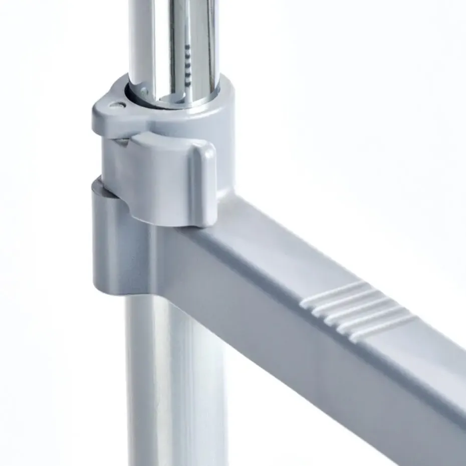 Zeller Kledingrek - dubbele stang - verrijdbaar - 107 cm