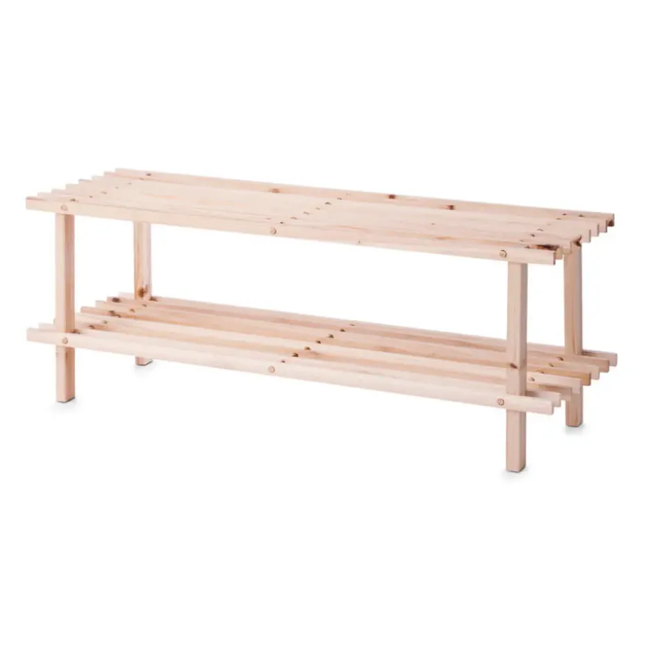 Zeller Schoenenrek - hout - 2-laags - 80 x 26 x 29 cm