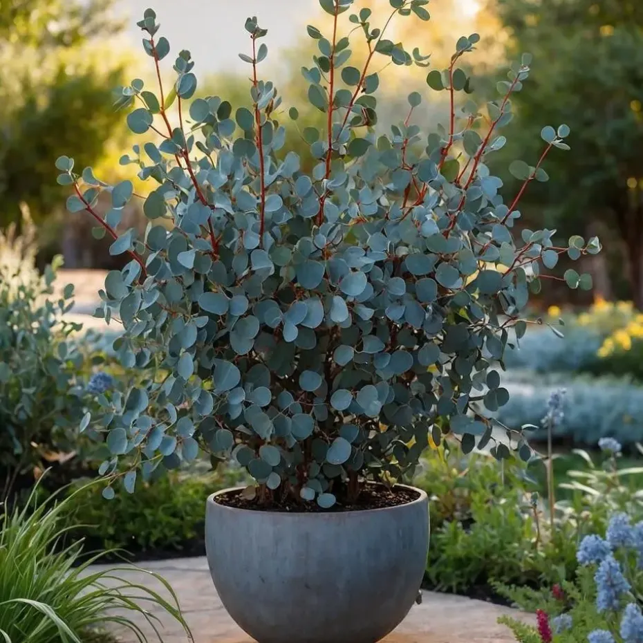 Zilvereucalyptus - Set van 2 - Eucalyptus - Hoogte 90-110cm - ⌀19cm