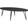 Zwart ovale eettafel Cesar 230x100 cm - Mangohout - Zwart