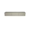 Zwevend Tv-Meubel Beige Mangohout - 160x35x30cm - 3 Deuren - Vision