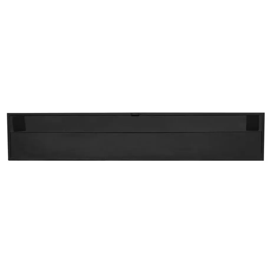 Zwevend Tv-meubel Zwart Hout - 160x35x30cm - Madison